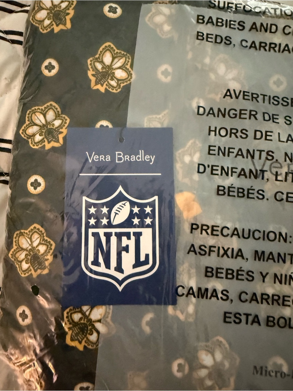 NWT Vera Bradley NFL Cosmetic Bag Green Bay Packers original packaging mint - Picture 7 of 9